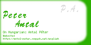 peter antal business card